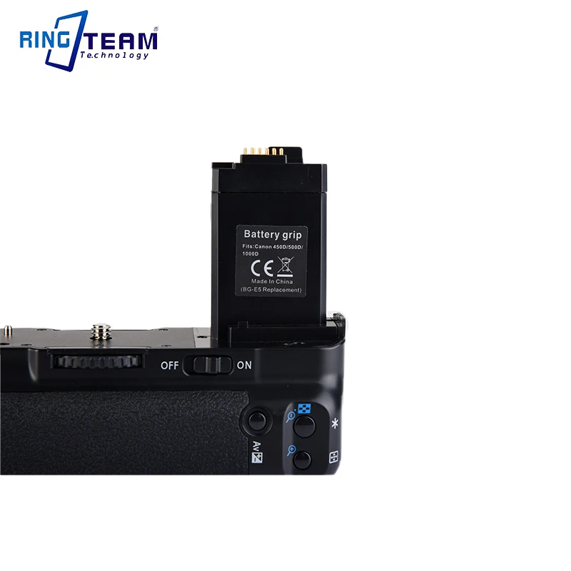 Фото BG-E5 BG-500D Вертикальный держатель аккумуляторной батареи для цифровой зеркальной камеры Canon 450D 500D 1000D / Rebel XS XSi T1i №5