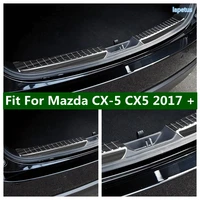 stainless steel trunk inner guard fit for mazda cx 5 cx5 2017 2022 car rear bumper foot plate cover trim 2pcs accessories