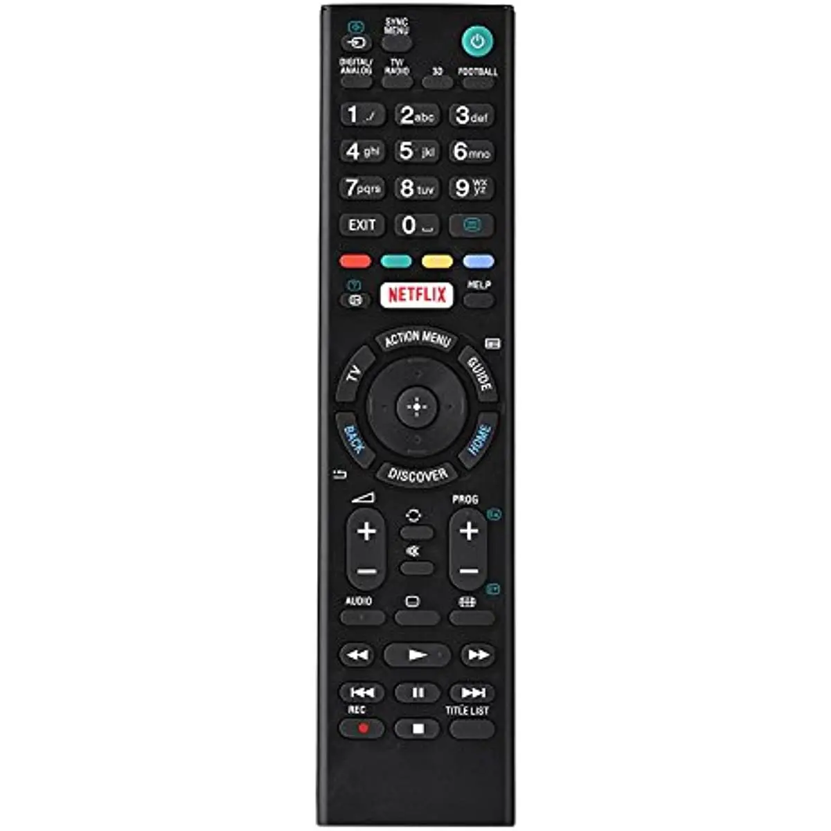 

RMT-TX100D Universal Remote Control Television Remote Controller Replacement for Sony Smart TV Black