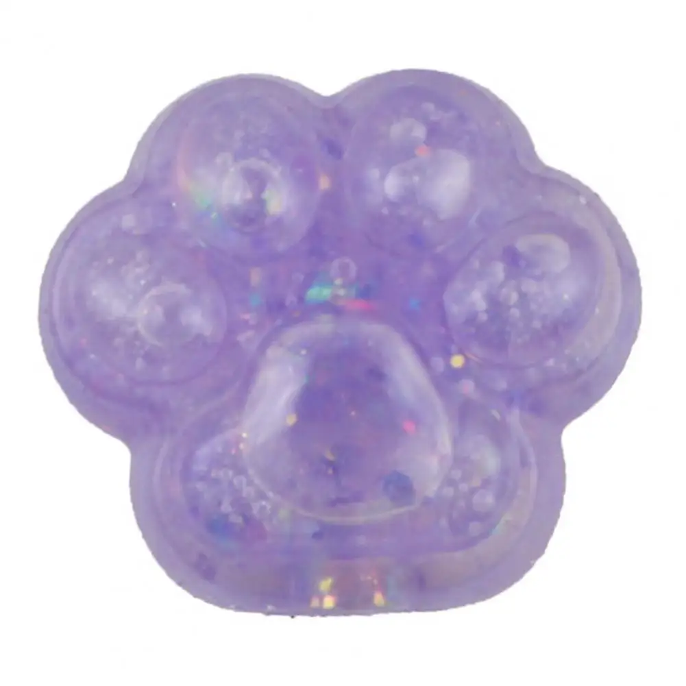 

Cat Paw Squeeze Toy Flexible Sequins Maltose Ball Pinch Toy Relieve Stress Soft TPR Vent Ball Squishes Decompression Toy