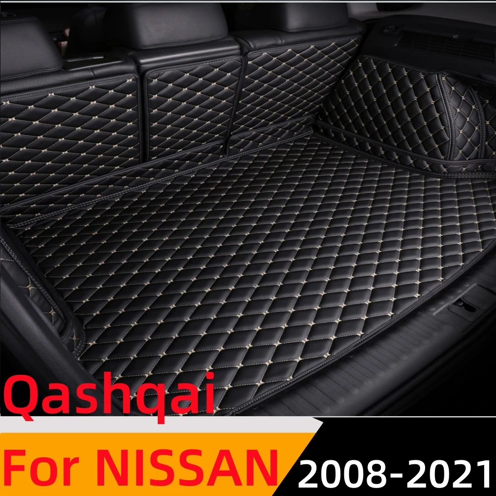 

Sinjayer Waterproof Highly Covered Car Trunk Mat Tail Boot Pad Carpet High Side Rear Cargo Liner For NISSAN Qashqai 2008 09-2021