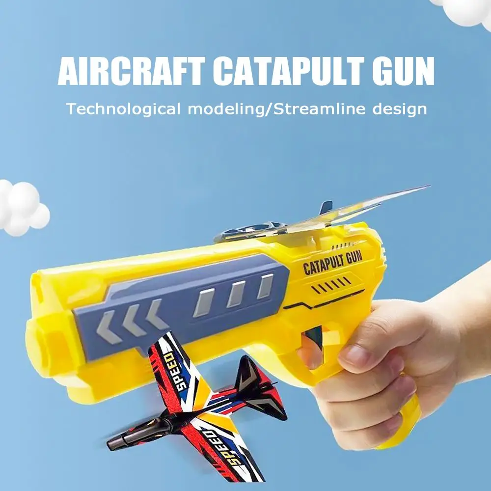 

DIY Children Kids Gift Outdoor Airplane Model Flying Glider Aircraft Toy Airplane Launcher Foam Plane