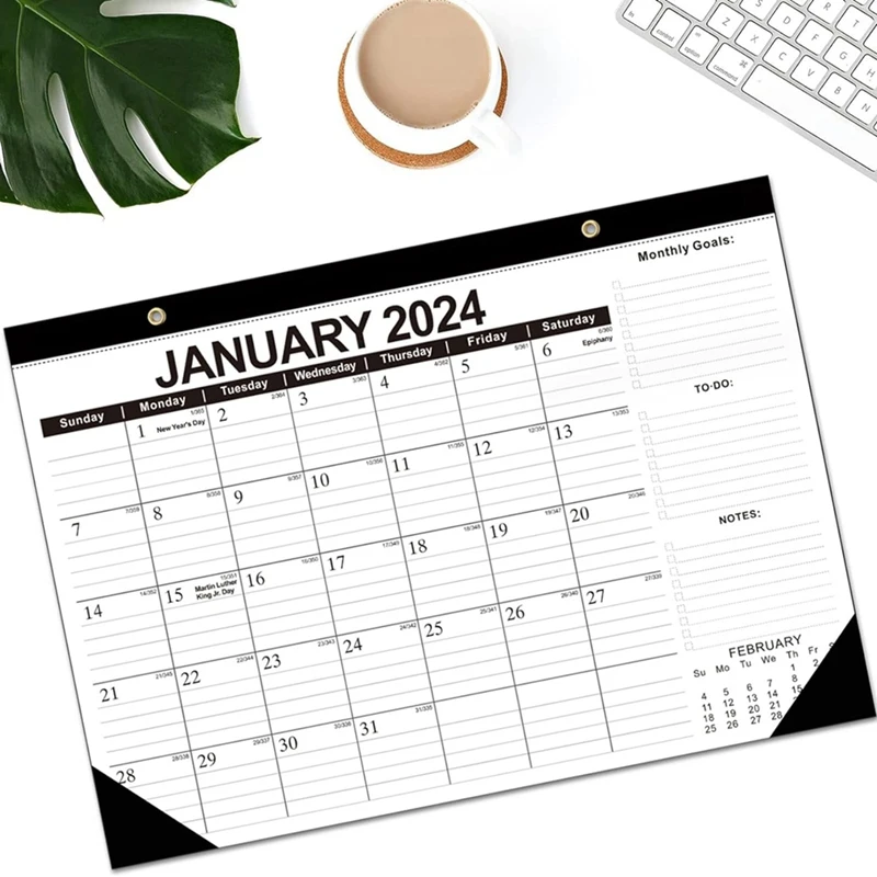 17X12 дюймов с января 2024 года по июнь 2025 ежемесячный планировщик календарь 2024-2025