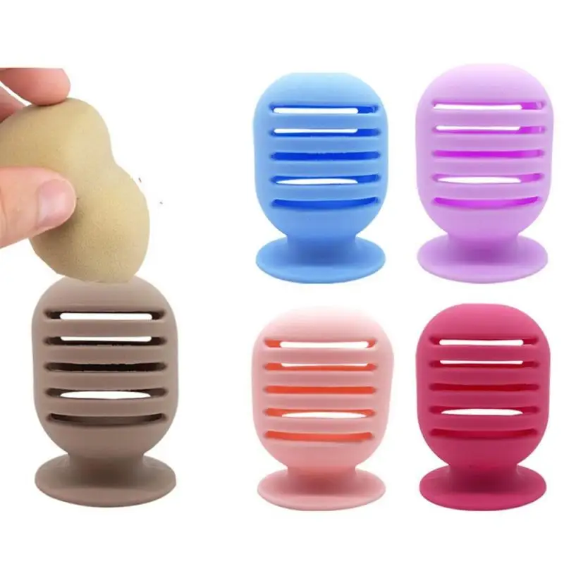 

Silicone Dry And Wet Dual-Use Anti-Mildew Cosmetics Sponge Powder Puff Mould Proof Beauty Egg Storage Case Breathable Accessory
