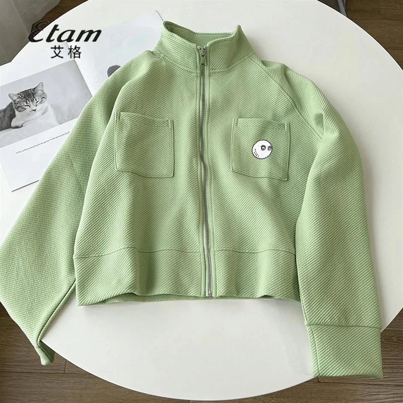 2023 new spring Korean zip jacket short golf suit women's baseball net jacket jacket jacket high quality