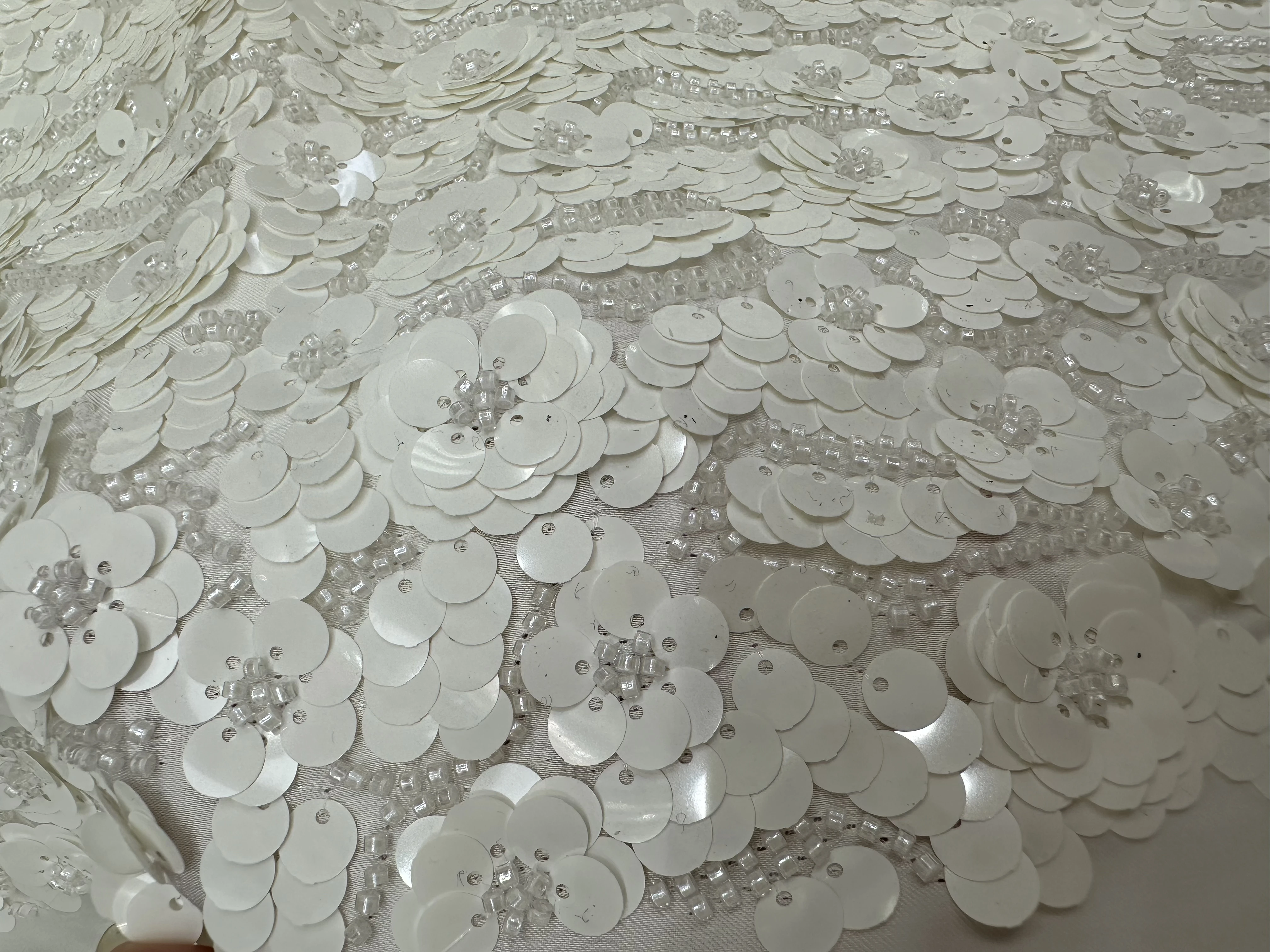 Новейшая французская 3D Тюль с бисером кружевная ткань 2024 Высококачественная