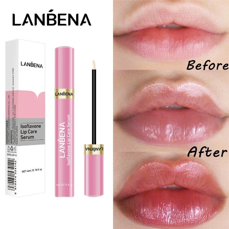 

LANBENA Lip Plumper Serum Fade Fine Line Remove Dead Skin Lip Thickened Essence Moisturizing Brighten Repair Beauty Makeup Care