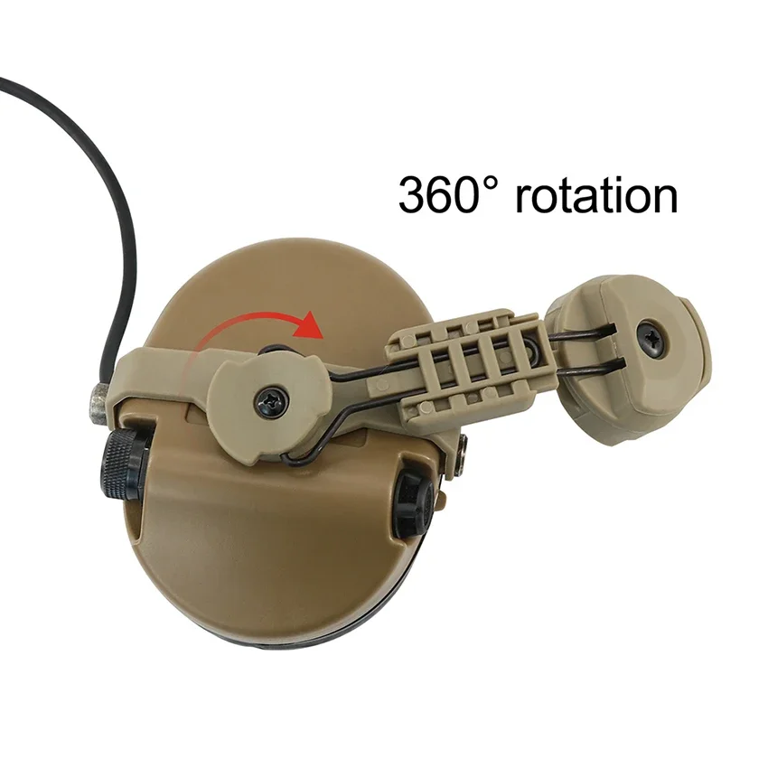 Тактическая рация PTT-гарнитура со шлемом ARC Rail SORDIN Тактические наушники с