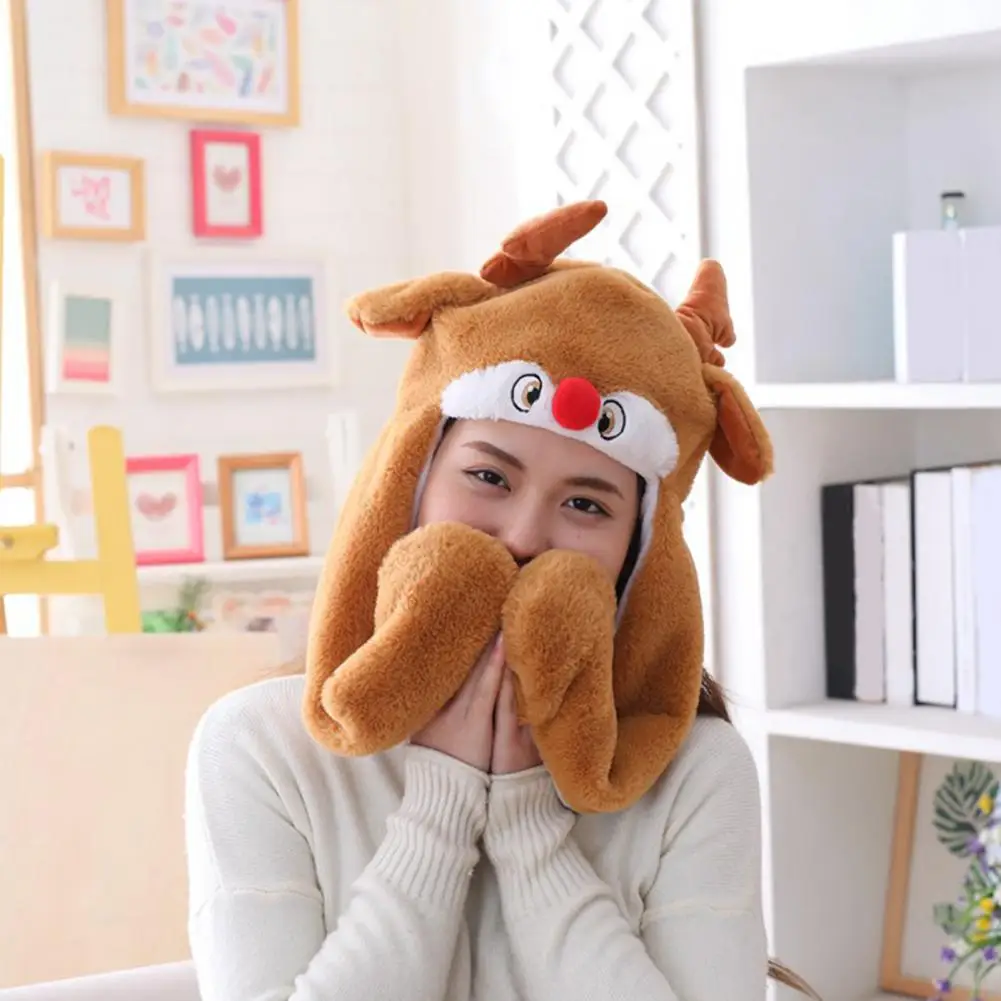 

Головной убор с красным носом, головной убор с мультяшным рисунком, украшение для рождественской вечеринки, аксессуар для фотосъемки Селфи