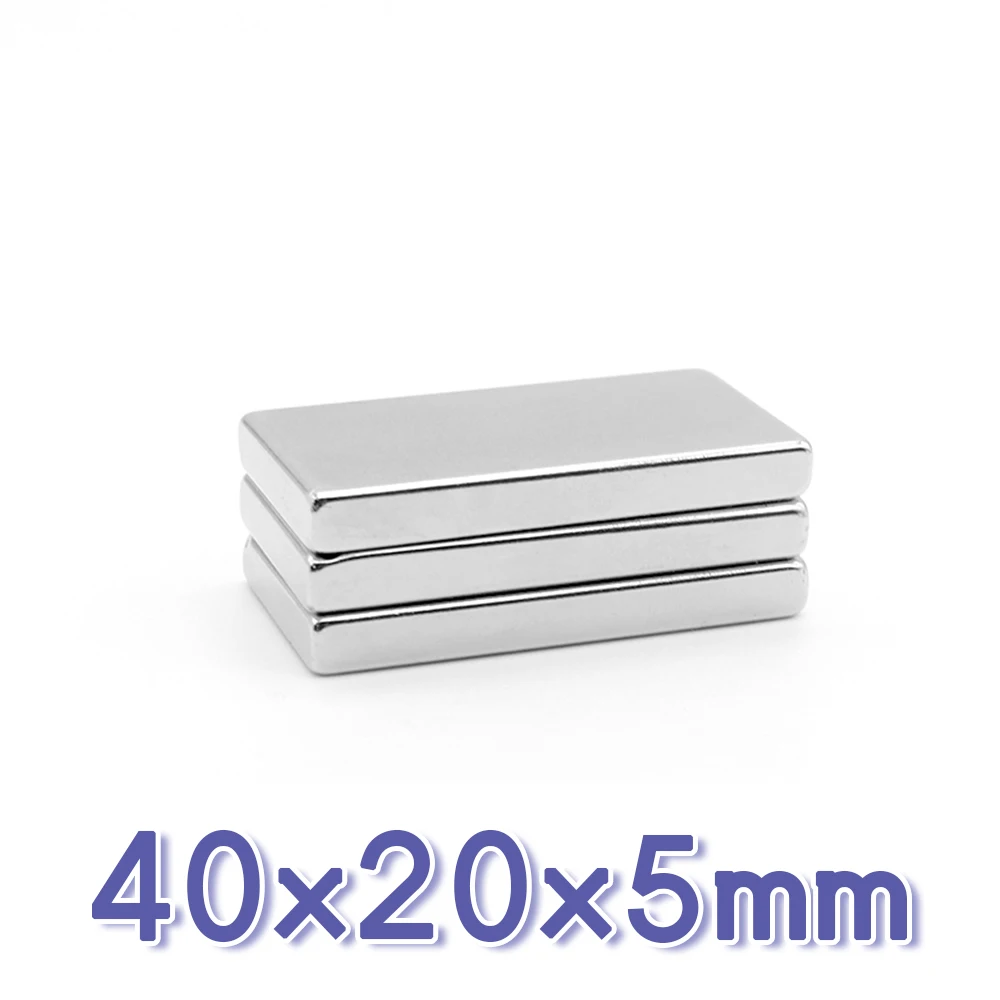 

1/2/5/10/15PCS 40x20x5mm Quadrate Rare Earth Neodymium Magnet N35 Block Strong Powerful Magnets 40x20x5 Permanent Magnet 40*20*5
