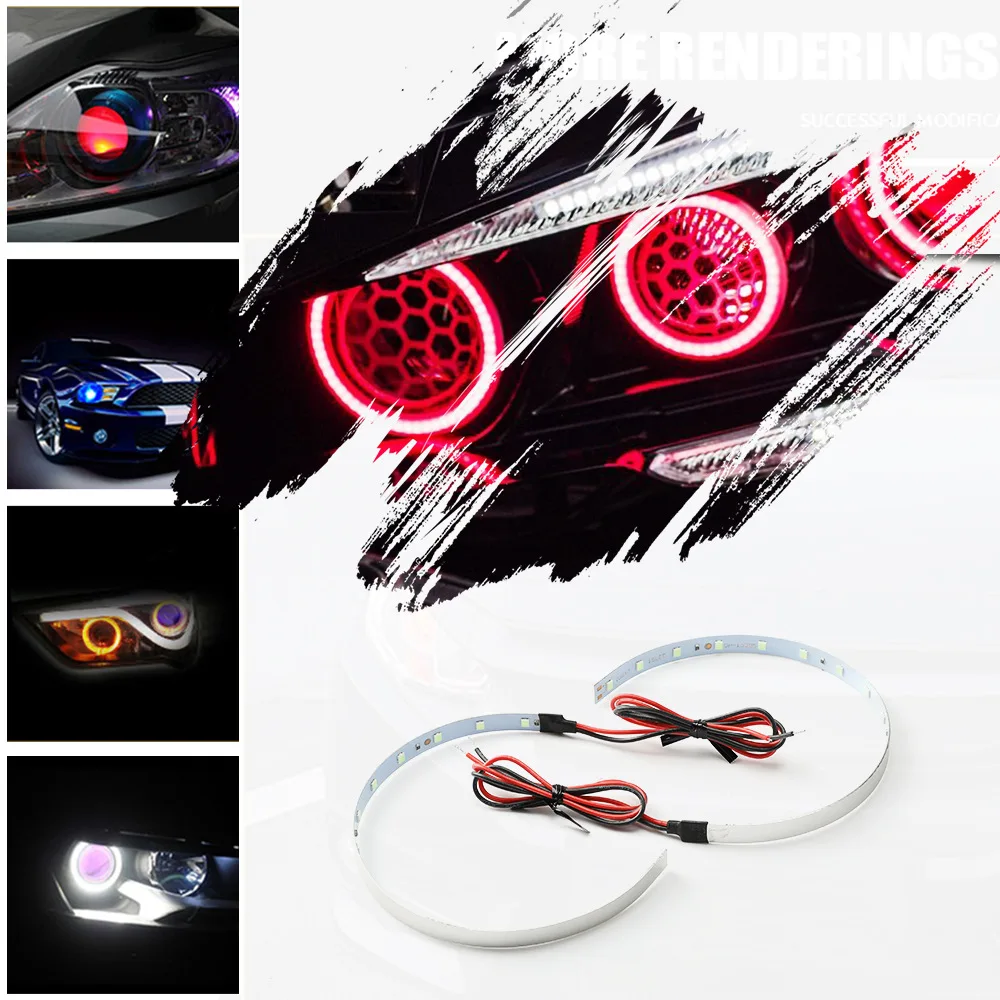 

360 Degree LED Devil Eyes Car Motorcycle 2.5 3.0 Inch Projector DRL Car Accessories