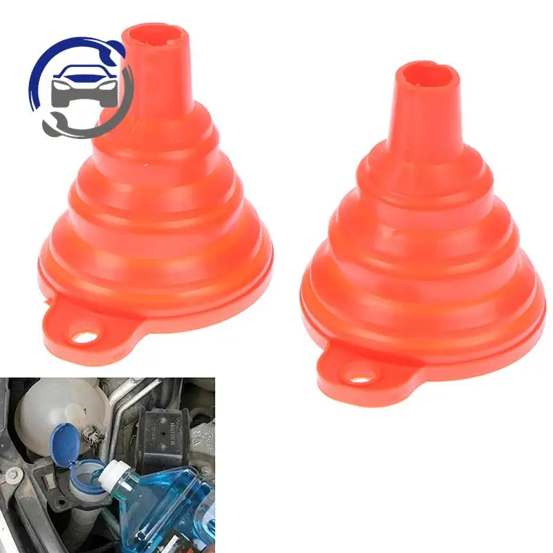 

Car Auto Engine Funnel Gasoline Oil Fuel Petrol Diesel Liquid Washer Fluid Change Fill Transfer Universal Collapsible Silicone