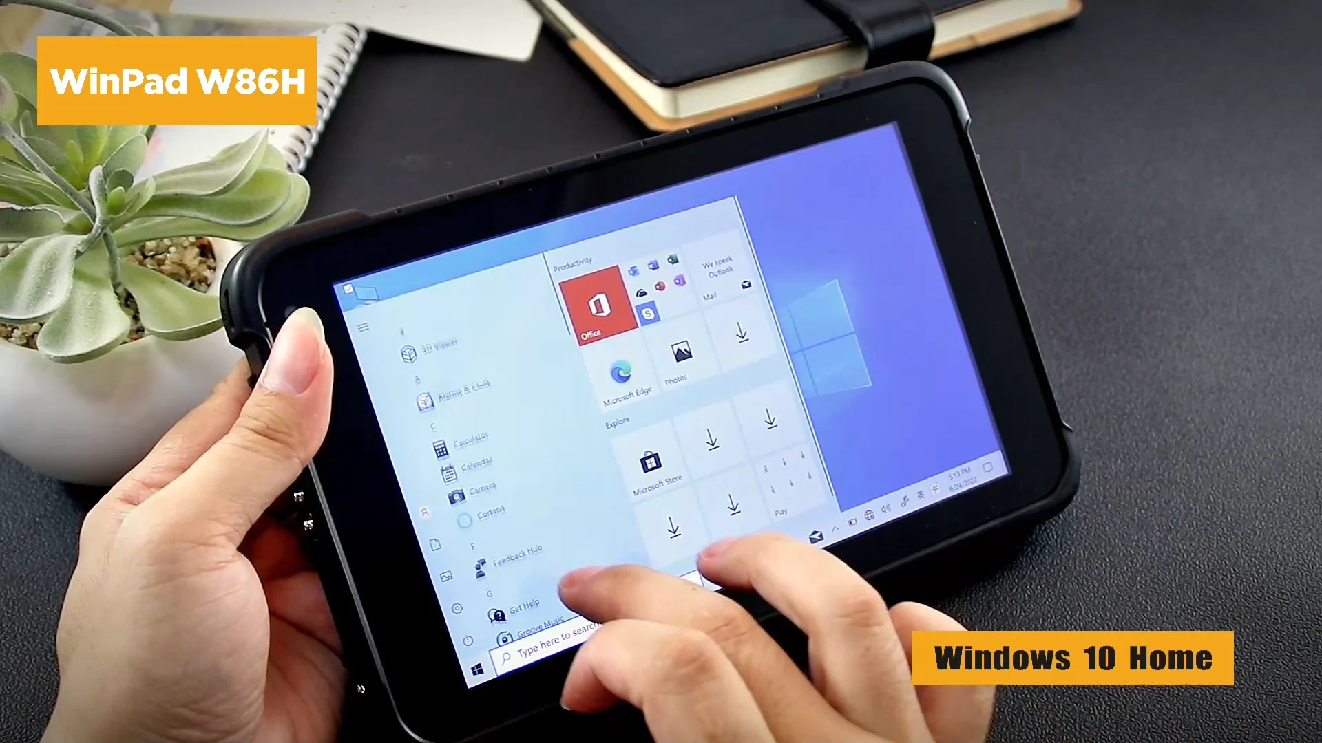 

Professional Grade W86H Rugged Tablet PC 4+64GB 1D/2D Scanning Module NFC Tab Handled window 10 home