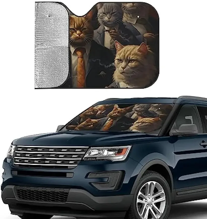 Одежда в западном стиле крутой кот солнцезащитный козырек для автомобиля