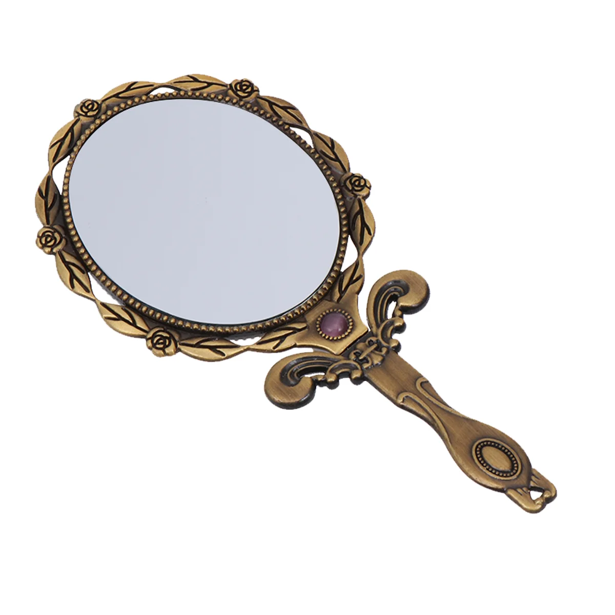 

Mirror Hand Handheld Makeup Handle Vintage Make Headband Travel Mermaid Compact Mini Vanity Mirrors Decorative Size Oval