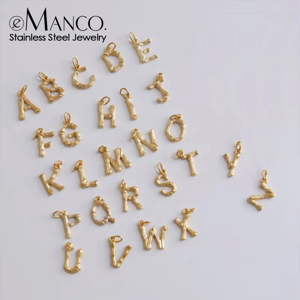eManco Initial Charms 26 English Alphabet Letter Charm Pendants For Women Man DIY Necklace Bracelet Jewelry Making A-Z