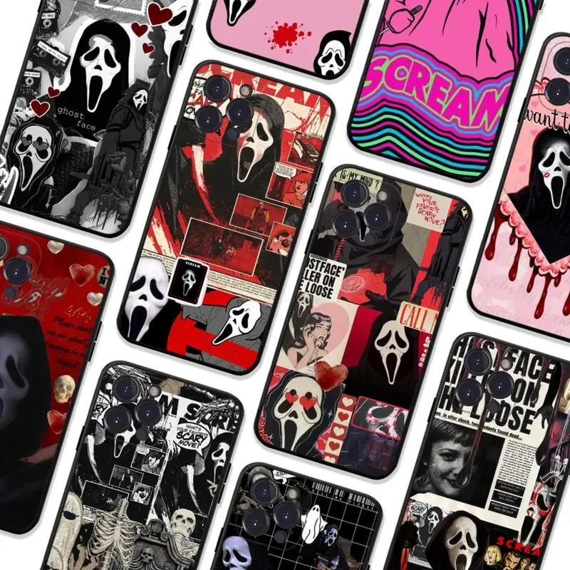 

Ghostface Horror Scream Art Phone Case For iPhone 14 11 12 13 Mini Pro XS Max Cover 6 7 8 Plus X XR SE 2020 Funda Shell