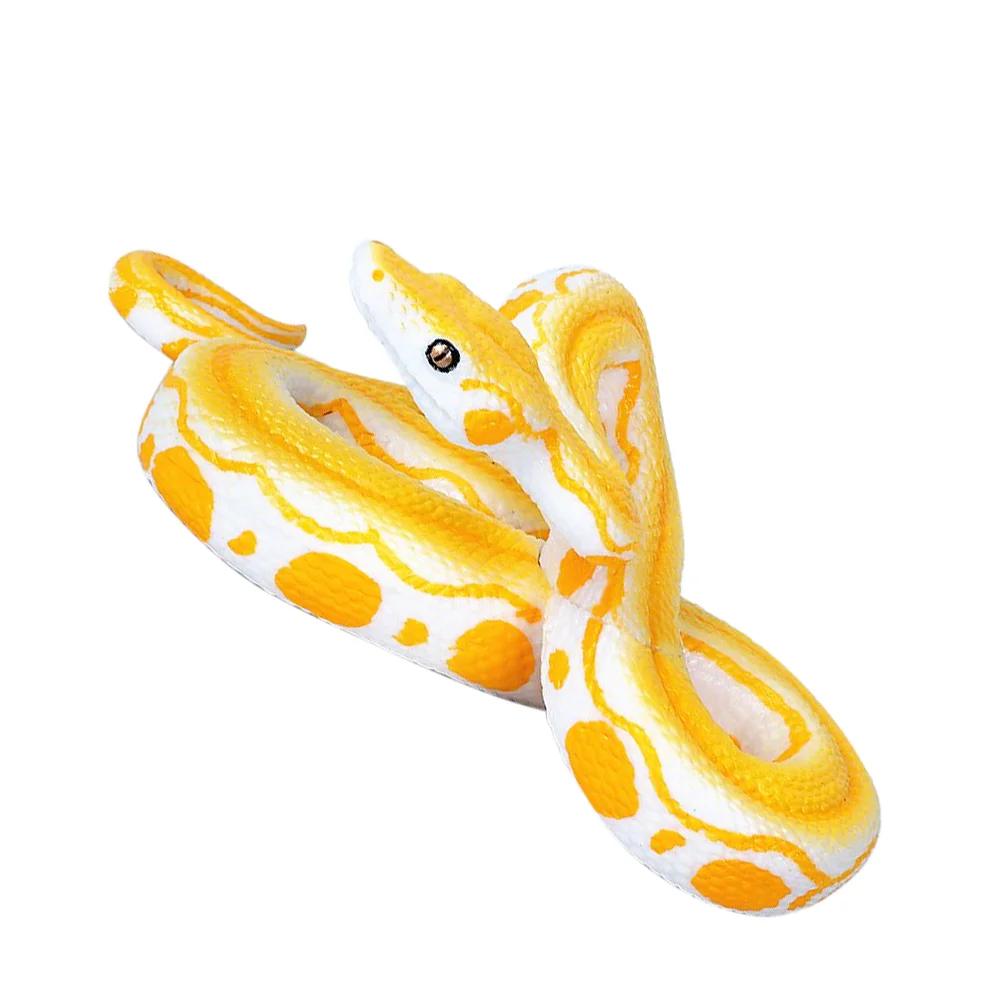 

Gold Python Toy Reptile Fogger Festival Cosplay Props Simulation Snake Model Ornament Solid Pvc Tricky Child Boa Scary