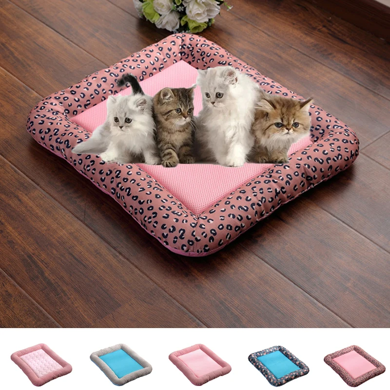 

Summer Pet Pad Cat Bed Ice Silk Cool Mesh Comfortable Cat Cage Pad Breathable and Convenient for A Cool Summer