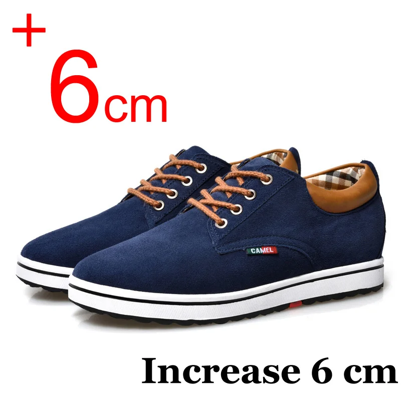 

Men Elevator Shoes 2023 Genuine Leather Casual Sneakers Cowhide Taller Shoes Hidden Heels 6CM Heightening Shoes Man Loafers