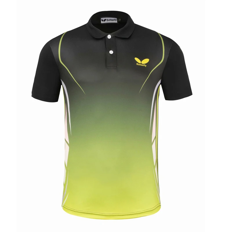 

New Quick Drying Table Tennis Clothes Men Women Shirt T-shirt With Logo Printing Badminton Uniforms Child Lapel T Shirt -40