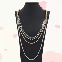 punk gothic alloy chain set multi layer necklace stitching sweater chain clothing jewelry for women and men decorative jewelry