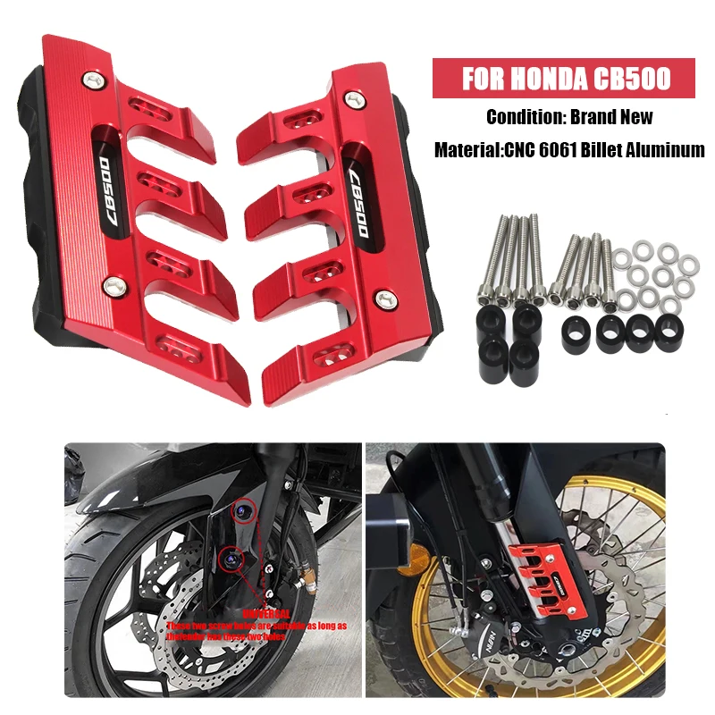 

For Honda CB500X CB500F CB500 Universal Motorcycle Mudguard Side Protection Mount Absorber Front Fender Cover Anti-fall Slider