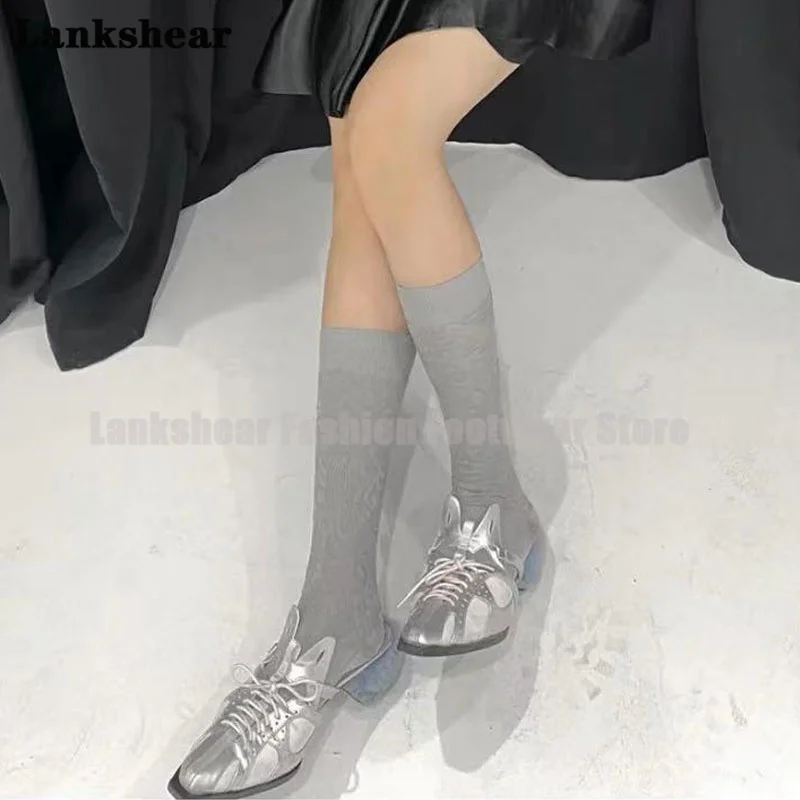 Туфли Muller женские на шнуровке летние сандалии с острым носком высоком каблуке