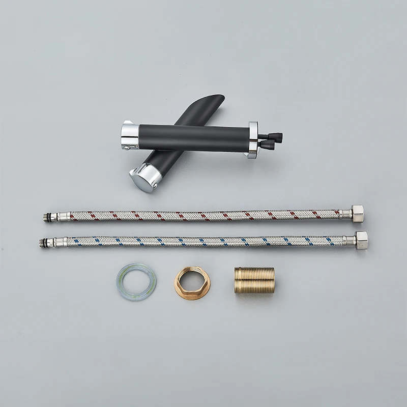 Смеситель для раковины с двойной трубкой настенное крепление ванной комнаты