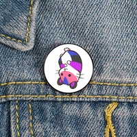 pride hamster genderfluid pin custom brooches shirt lapel teacher tote bag backpacks badge cartoon gift brooches pins for women
