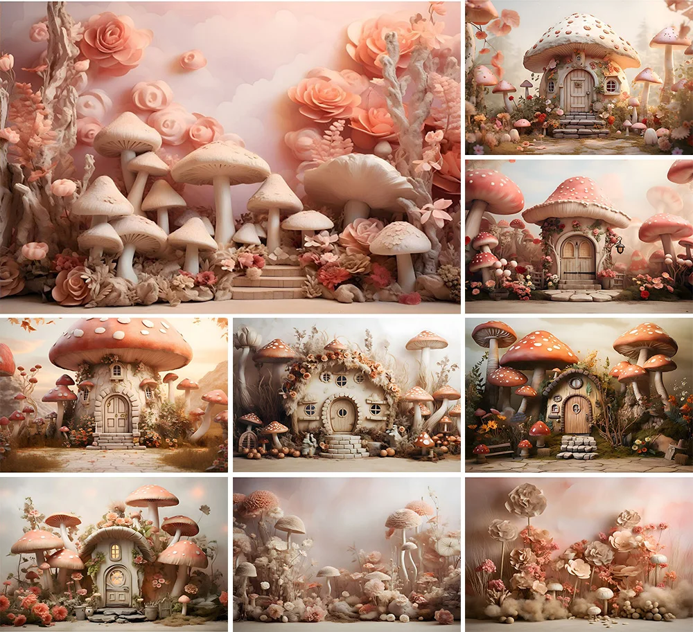 Фотофон Mehofond Сказочная страна чудес грибы Цветы Дети День Рождения Вечеринка