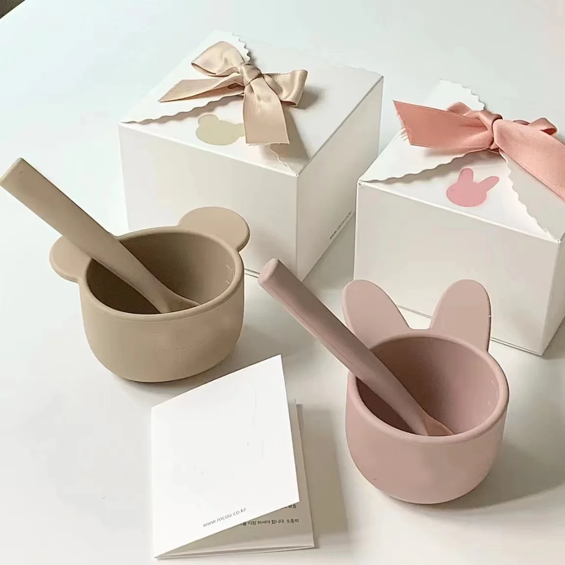 

Baby Silicone Tableware Food Grade Silicone Bowl Waterproof Anti-drop Dinner Plate Feeding Cup Baby Products Infant Tableware