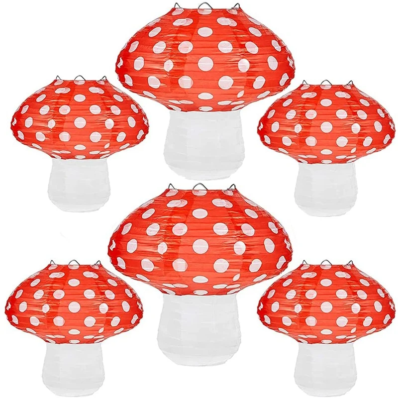 

3D бумажные фонари в форме грибов, леса, джунглей, страны чудес, бумажные фонари в форме грибов для украшения сада, свадьбы