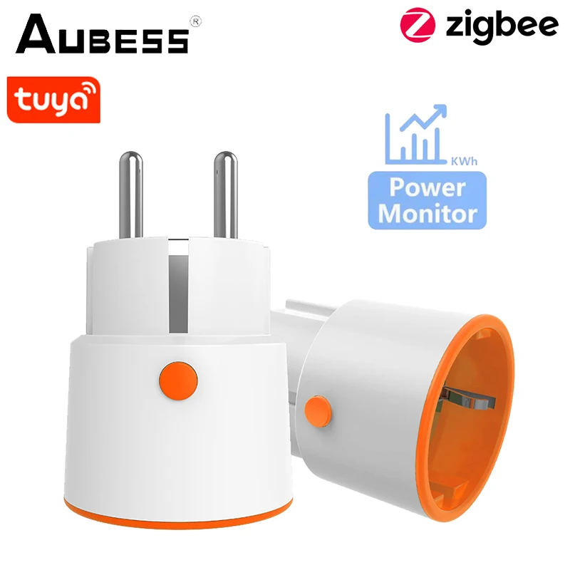 

Tuya Smart Zigbee 3.0 Power Plug 16A EU Outlet 3680W Meter Remote Control Work With Tuya Hub Zigbee2mqtt And Home Assistant