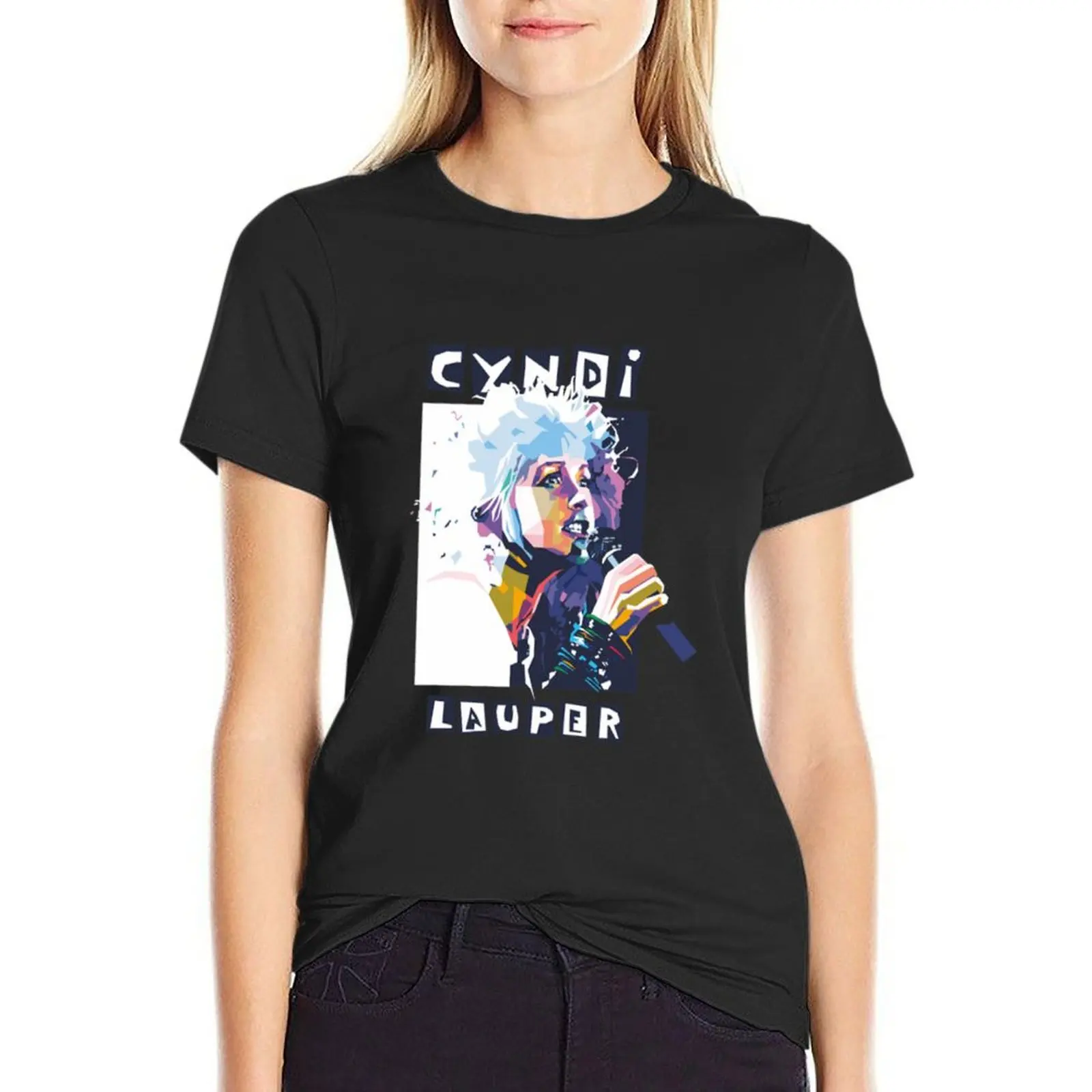 Футболка Cindy Lauper великолепные рубашки футболки с графическим рисунком простые