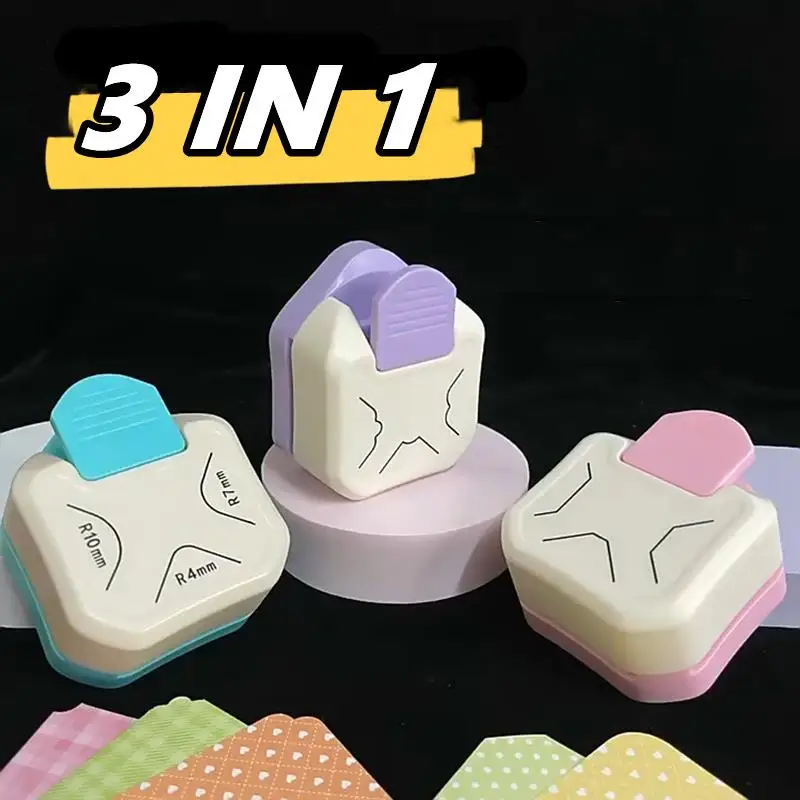 Дырокол для тегов 3 в 1 резак угловых этикеток дырокол бумажных скрапбукинга