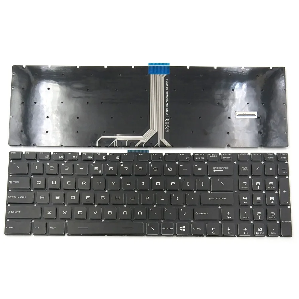 

New Laptop MSI NSK-FCBBN 9Z.NEKBN.B1D For Keyboard US Colorful Backlit Crystal Key