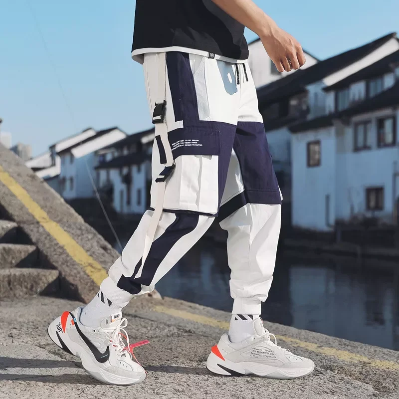 

Harem Joggers Men Cargo Pants Streetwear 2022 Hip Hop Casual Pockets Track Pants Male Harajuku Fashion Trousers