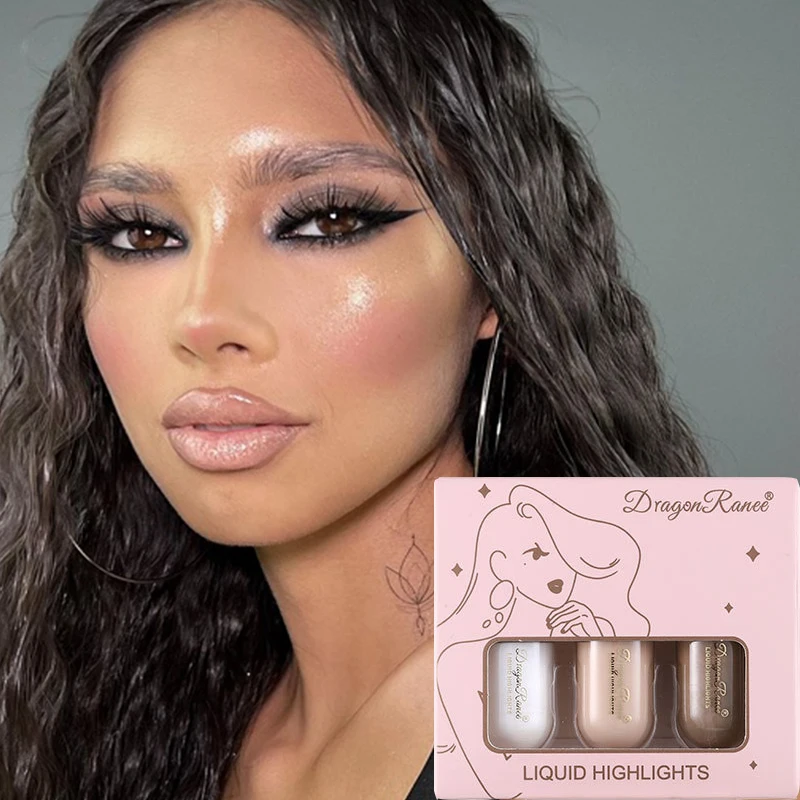 3Pcs/Box Matte Contouring Bronzer Stick Liquid High Gloss Br