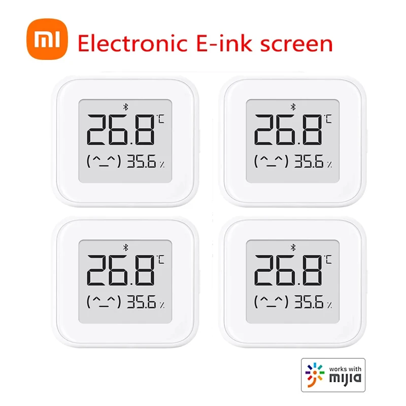 

Электронный термометр Xiaomi Mijia MIHome, беспроводной смарт-термометр с чернильным дисплеем, влажность, Bluetooth, электронный звено, гигрометр с цифр...