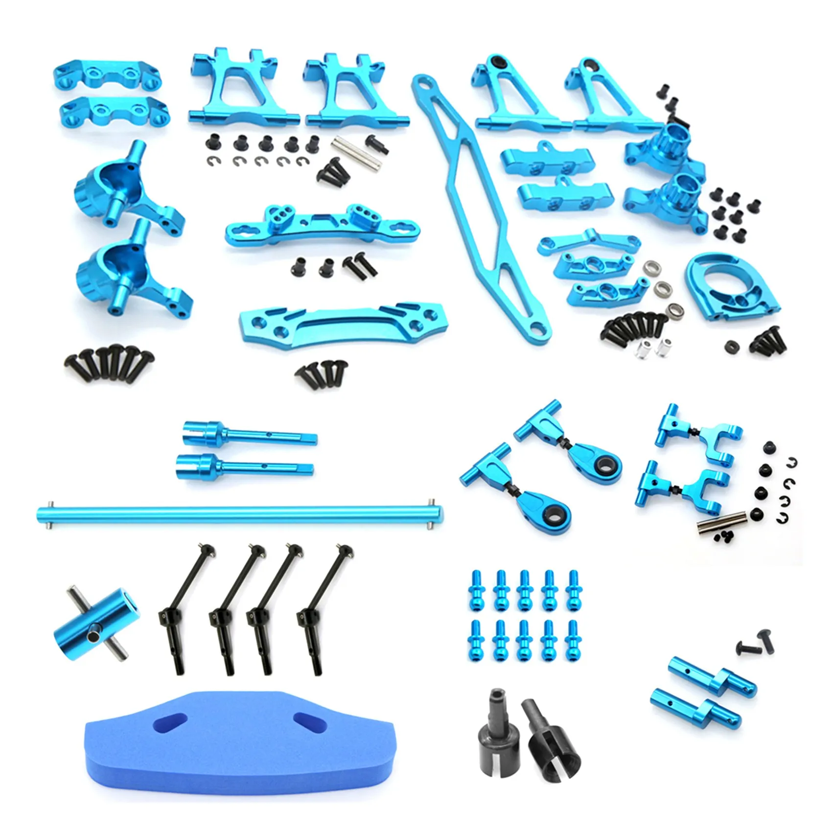 

Metal Modification Accessory Kit Suspension Arms Steering Knuckle Set for Tamiya TT02 TT-02 1/10 RC Car Upgrade Parts 1