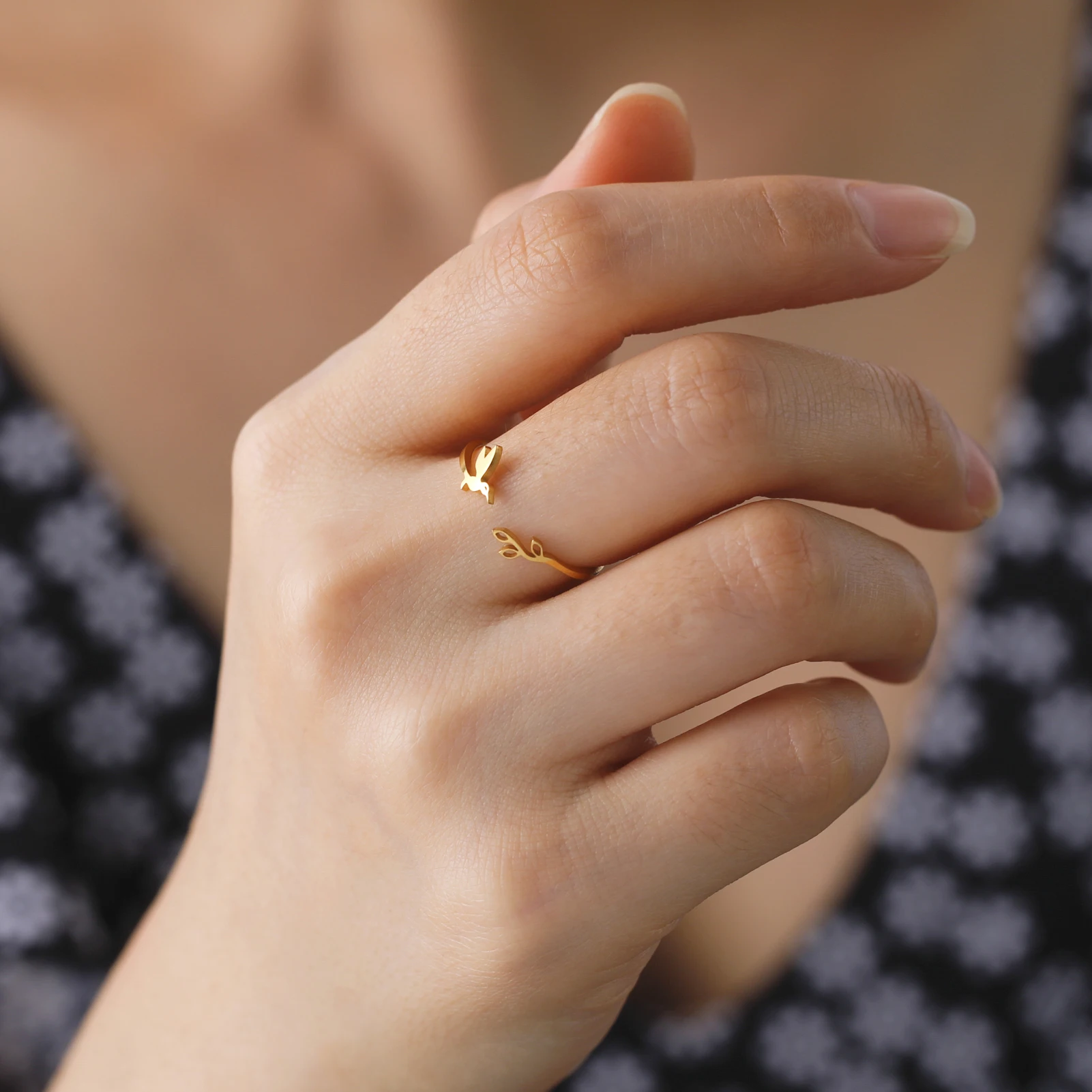 Регулируемое кольцо Teamer в виде животного ювелирные изделия из нержавеющей стали