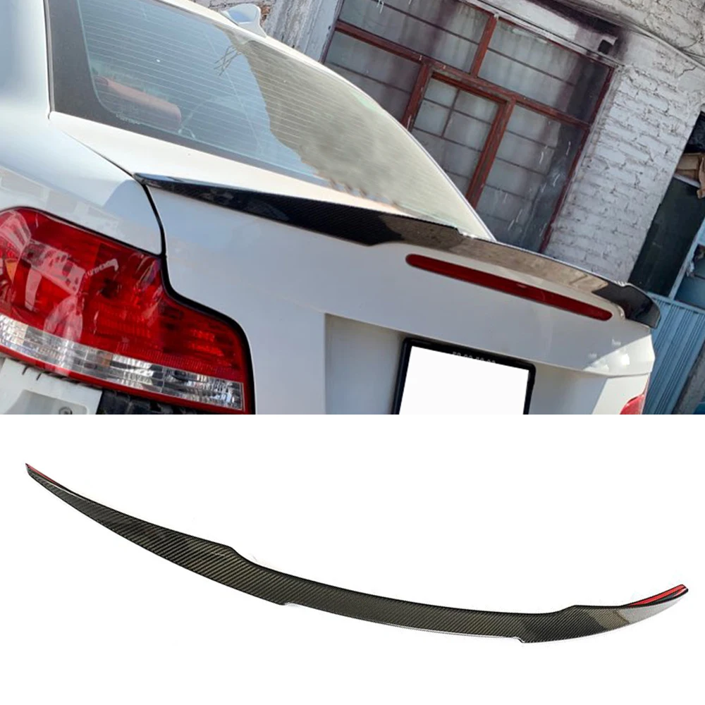 Фото Задний спойлер для багажника из настоящего углеволокна для BMW 1 серии E82 Coupe 2 Door 2007-2012, задний спойлер для багажника, крышка для багажника №3