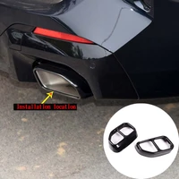 car tail exhaust pipe outlet muffler pipe cover decoration tail throat bracket stainless steel for bmw x3 x4 2022 accessories