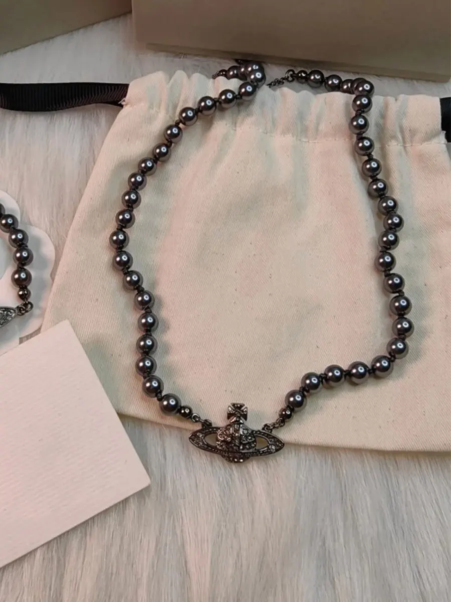 Жемчужное ожерелье Xiempress женское с черным жемчугом легкая цепочка роскошный