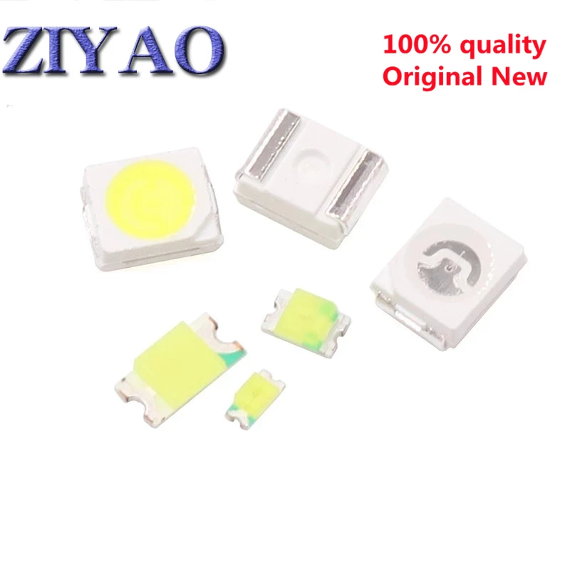 200 шт./лот 0603 0805 1206 3528 5050 SMD LED красный желтый зеленый Белый Синий Оранжевый