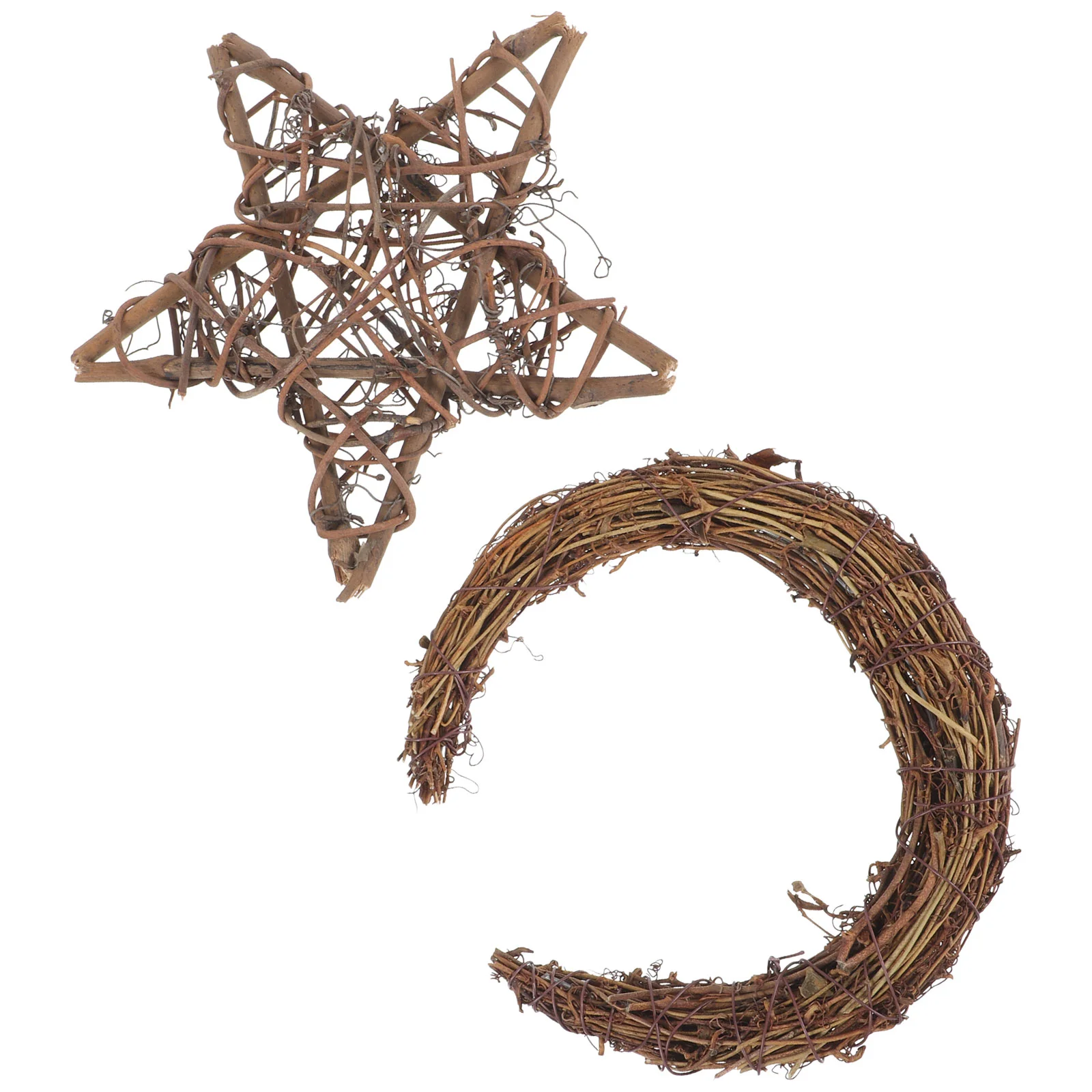 

2Pcs Christmas Rattan Wreath Natural Rattan Wreaths Blank Wreath Ring Vine Branch for Crafts