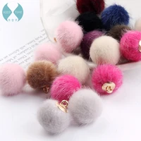 imitated mink fur beads for jewelry making pendant ball diy material earrings jewelry findings line eardrop accessories handmade