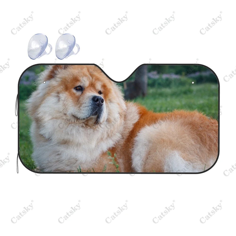 

Animal Chow Chow Car Windshield Cover Sun Shade Universal Folding Block UV Rays Sun Visor Protector for CARS SUV