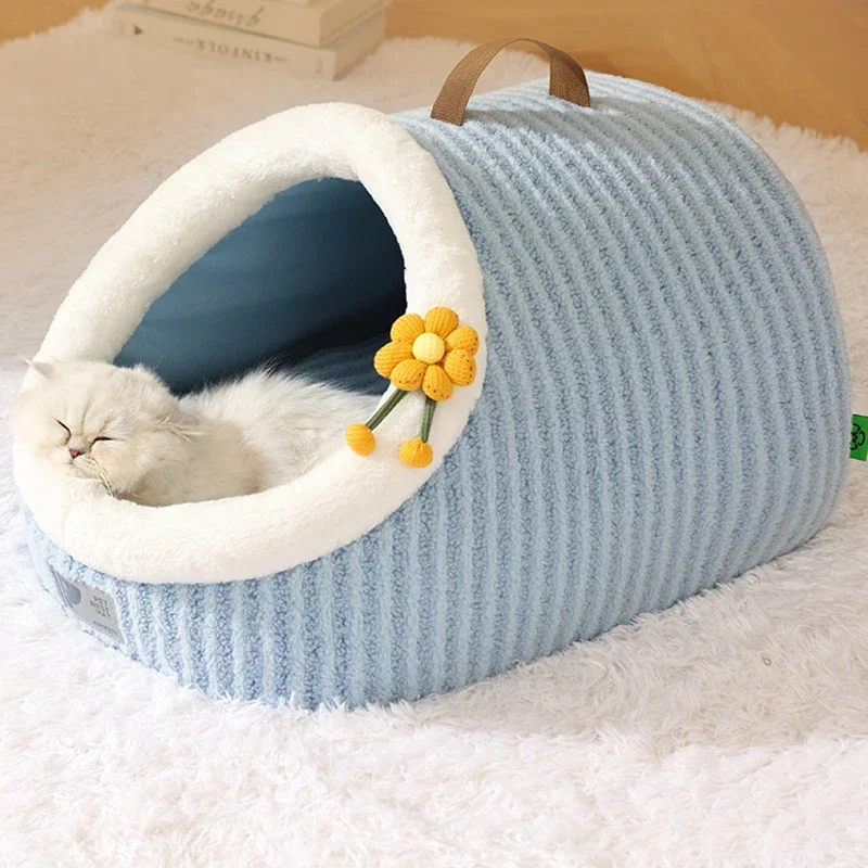 

Winter Cozy Pet House Cats Soft Nest Kennel Sleeping Cave Cat Dog Kitty Warm Thickening Tents Bed For Small Medium Dogs Cats